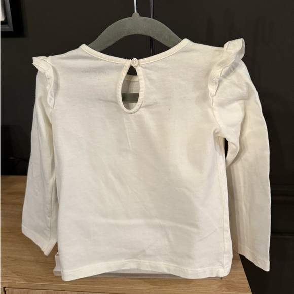 Janie and Jack • 2T • Long Ruffle Sleeve Ballerina Tee with appliqué detail - Picture 8 of 8